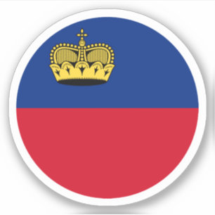 Liechtenstein-Flagge Rund Aufkleber