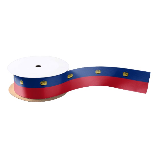 Liechtenstein-Flagge Satinband (Spule)