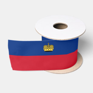Liechtenstein-Flagge Satinband