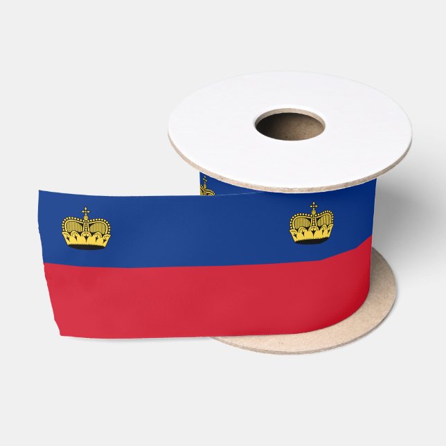 Liechtenstein-Flagge Satinband (Spule)