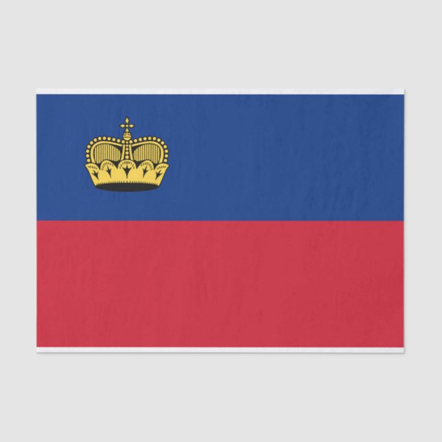 Liechtenstein-Flagge Seidenpapier (Vorderseite)