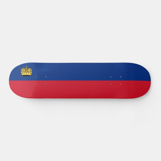 Liechtenstein-Flagge Skateboard (Horizontal)