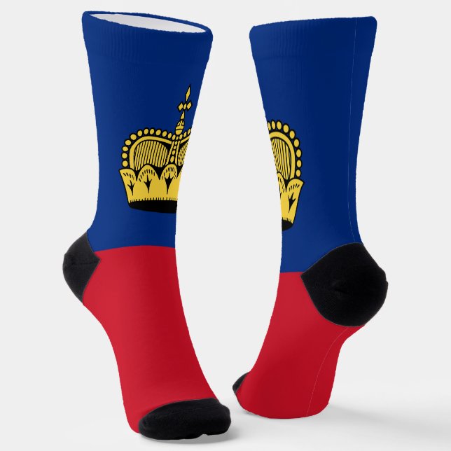 Liechtenstein-Flagge Socken (Gewinkelt)