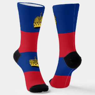 Liechtenstein-Flagge Socken