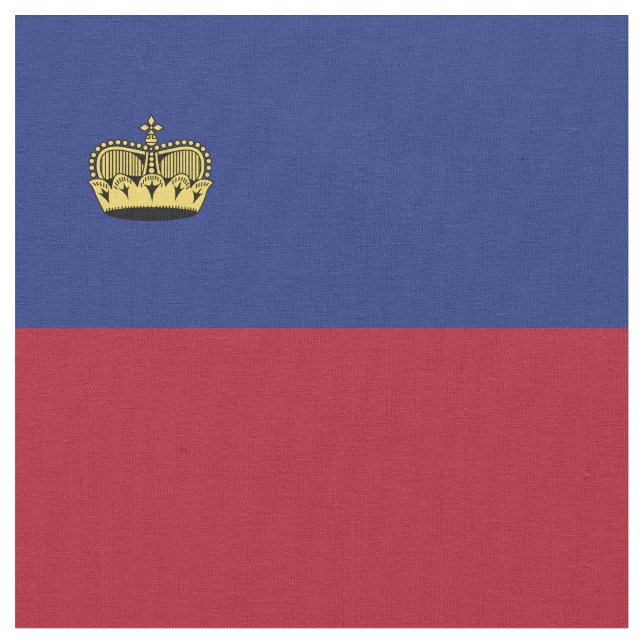 Liechtenstein-Flagge Stoff (Nahaufnahme)