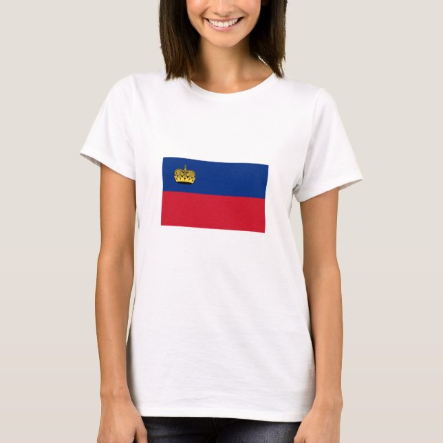 Liechtenstein-Flagge T-Shirt (Vorderseite)