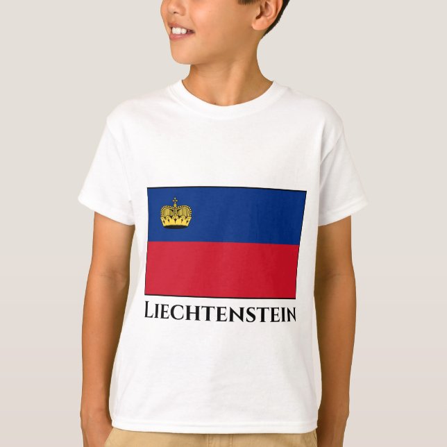 Liechtenstein-Flagge T-Shirt (Vorderseite)