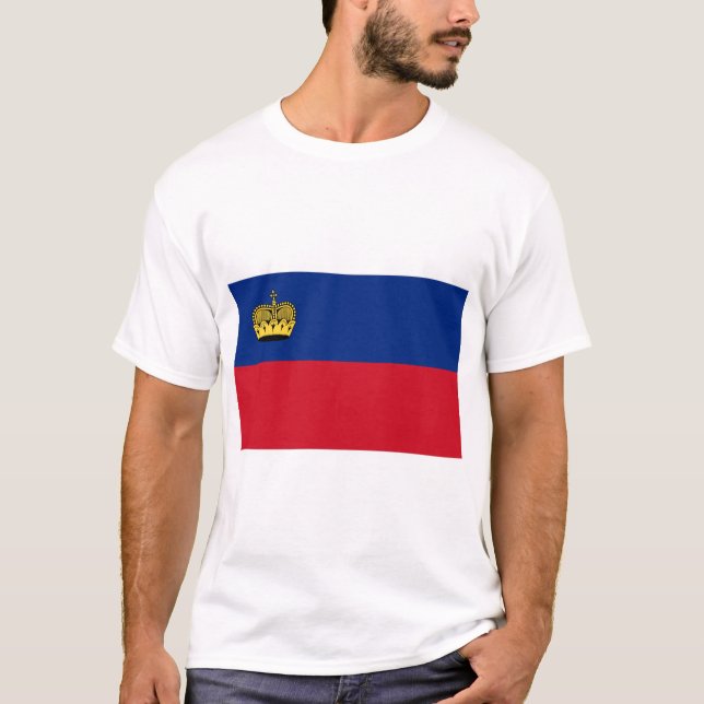Liechtenstein-Flagge T-Shirt (Vorderseite)