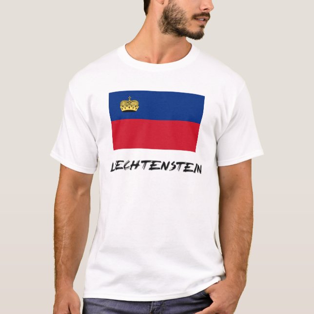Liechtenstein-Flagge T-Shirt (Vorderseite)