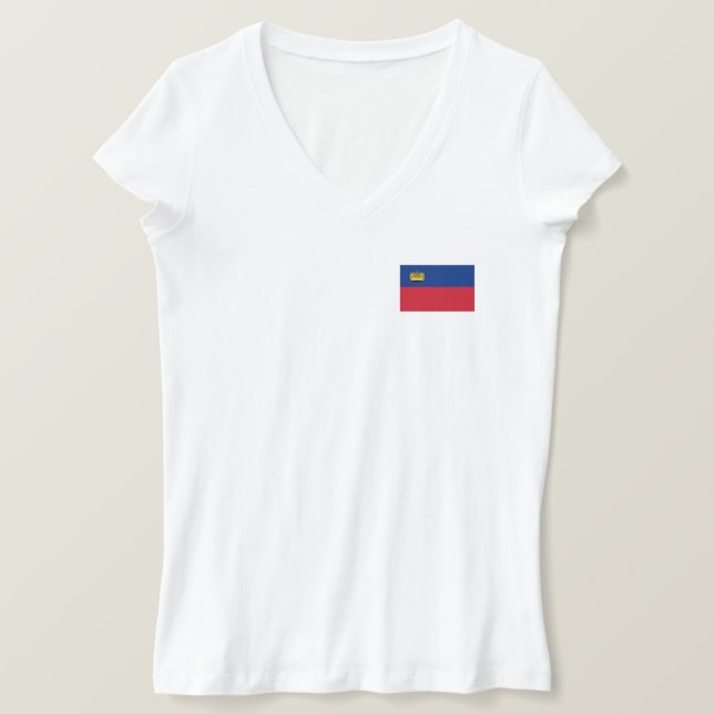 Liechtenstein-Flagge T-Shirt (Design vorne)