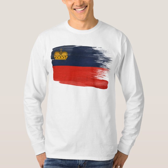 Liechtenstein-Flagge T-Shirt (Vorderseite)