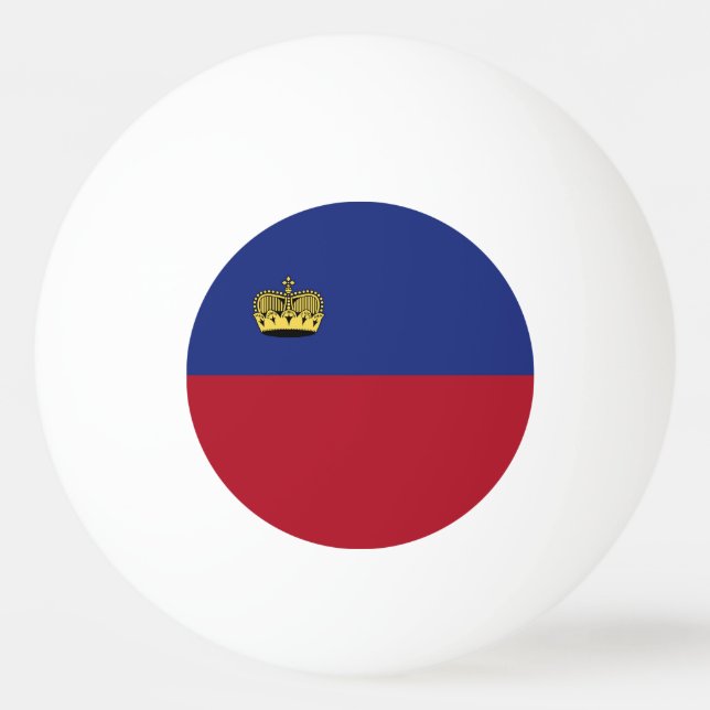 Liechtenstein-Flagge Tischtennisball (Vorderseite)