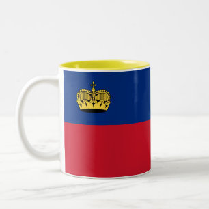 Liechtenstein-Flagge Zweifarbige Tasse