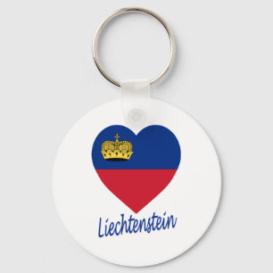 Liechtenstein-Flaggenherz Schlüsselanhänger