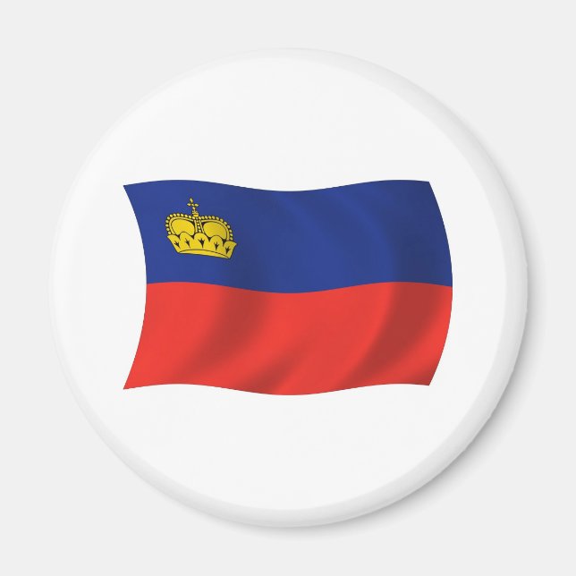 Liechtenstein-Flaggenmagnet Magnet (Vorne)