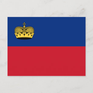 Liechtenstein-Flaggenpostkarte Postkarte
