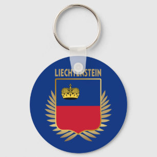 Liechtenstein-Flaggenschild Schlüsselanhänger