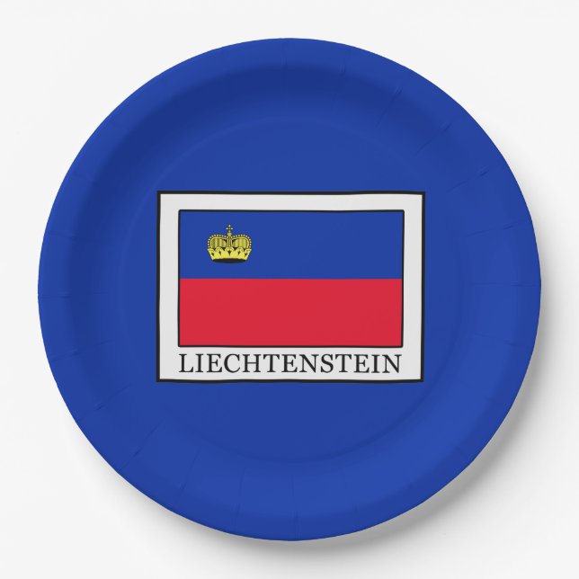 Liechtenstein Pappteller (Vorderseite)