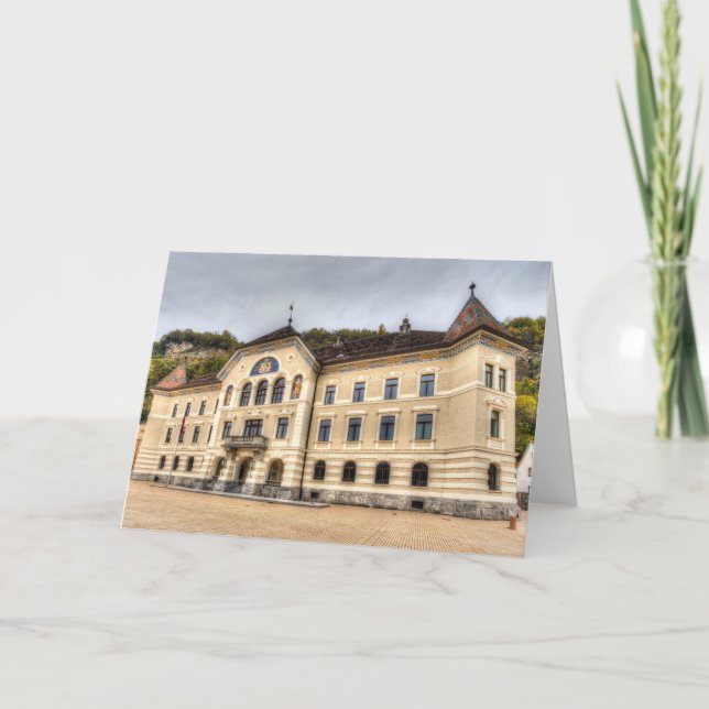 Liechtenstein Parlament Karte (Vorderseite)
