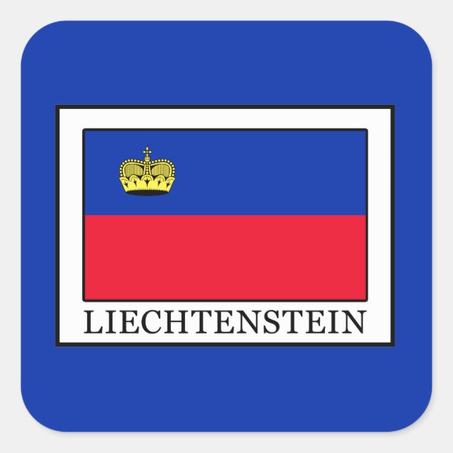 Liechtenstein Quadratischer Aufkleber (Vorderseite)