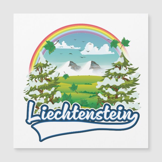 Liechtenstein-Reiselogo Magnetkarte (Vorderseite)