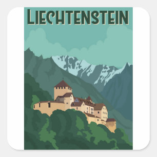 Liechtenstein Reisen Quadratischer Aufkleber