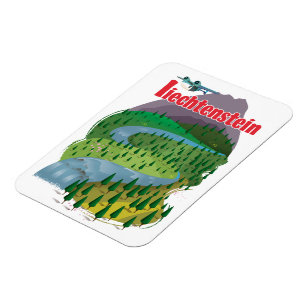Liechtenstein-Reiseposter Magnet