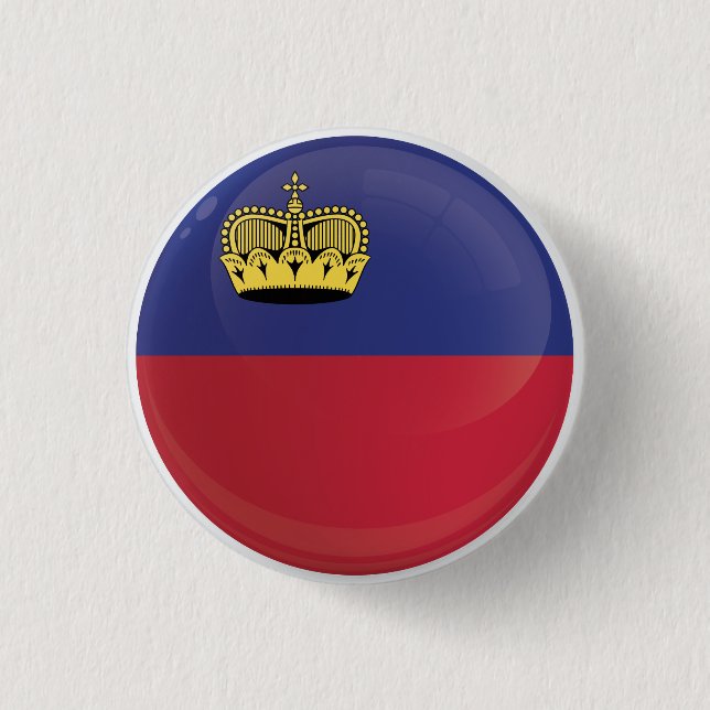 Liechtenstein-Round-Icon-Flagge Button (Vorderseite)