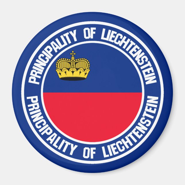 Liechtenstein-RundEmblem Magnet (Vorne)
