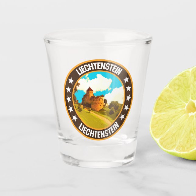 Liechtenstein Schnapsglas (Vorderseite)