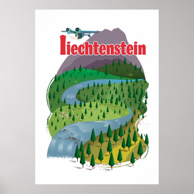 liechtenstein Travel Poster (Vorne)