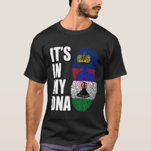Liechtenstein und Basotho Mix DNA-Erbe-Flagge T-Shirt