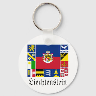 Liechtenstein und seine Gemeinden Flags Schlüsselanhänger