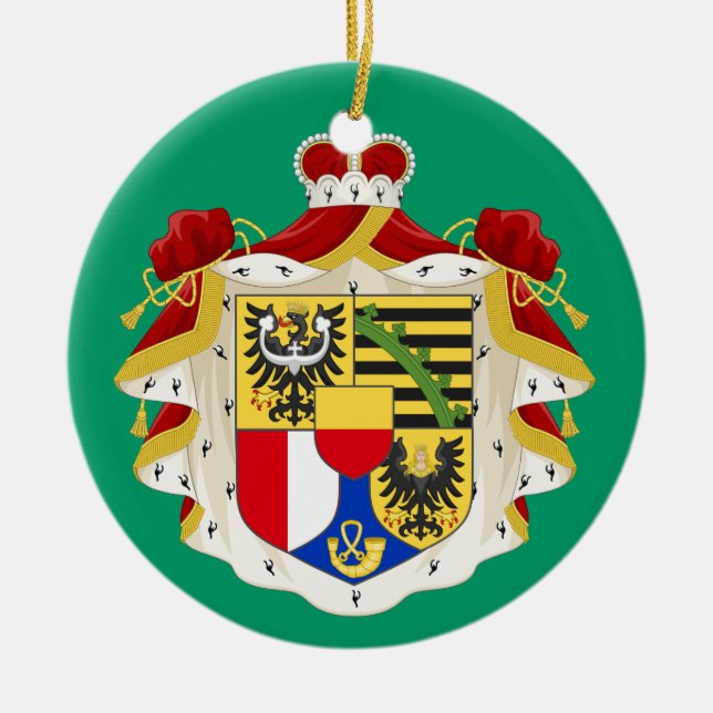 Liechtenstein* Weihnachtsverzierung Keramikornament (Vorne)