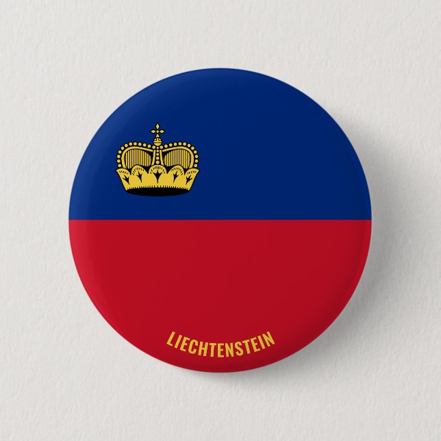 Liechtensteiner Flagge Charming Patriotic Button (Vorderseite)