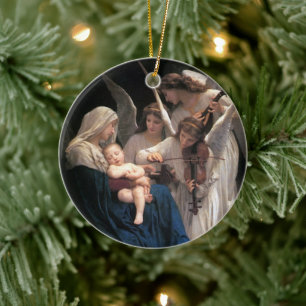 Lied der Engel (1881) von Bouguereau Keramik Ornament