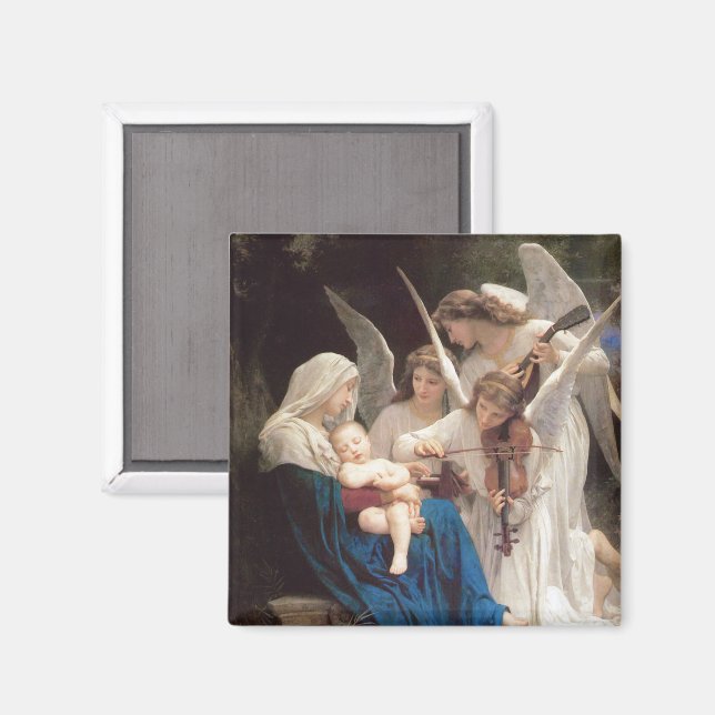 Lied der Engel (1881) von Bouguereau Magnet (Vorderseite/Rückseite)