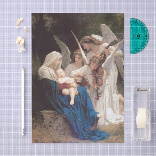 Lied der Engel (1881) von Bouguereau Seidenpapier (Handwerk)