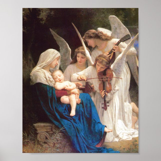 Lied der Engel - William-Adolphe Bouguereau Poster (Vorne)