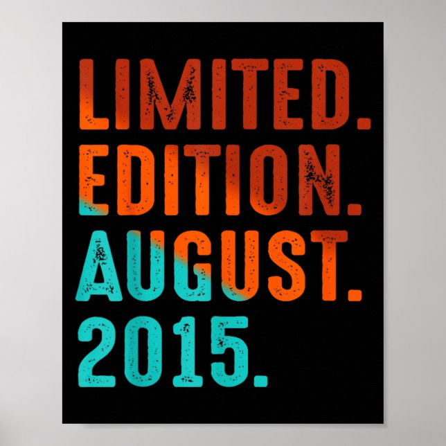 Lied Edition August 2015 Geburtstag Poster (Vorne)