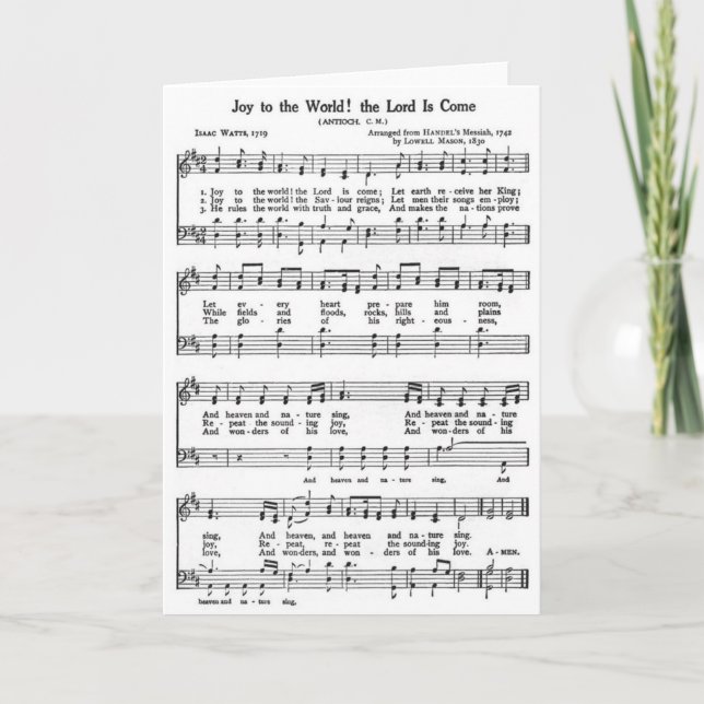 LIED! Freude zur Welt Feiertagskarte (Vorderseite)