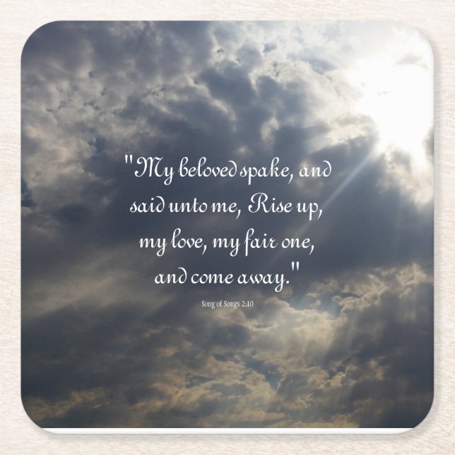 Lied of Songs 2:10 Square Paper Untersetzer (Vorderseite)