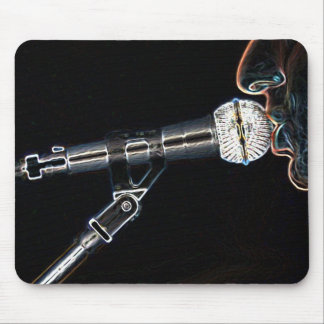 lied-Sänger mousepad des Mikromikrofongespräches