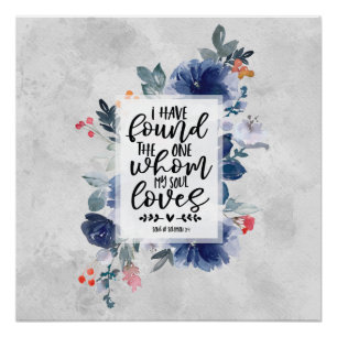 Lied Solomon 3:4 Ich habe das Eine Flora gefunden Poster