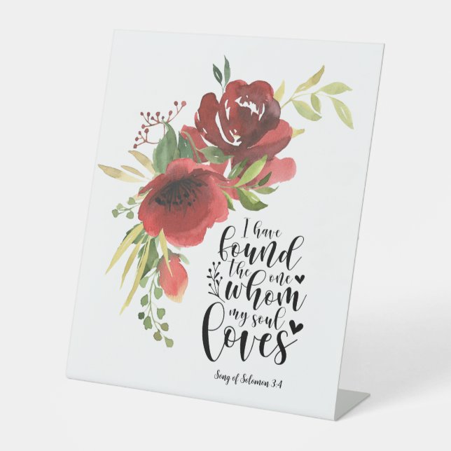 Lied Solomon 3:4 Ich habe das Eine Flora gefunden Sockelschild (Vorderseite)