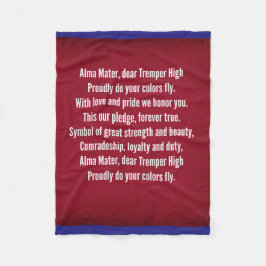 Lied Tremper Highschool Alma Mater Fleecedecke