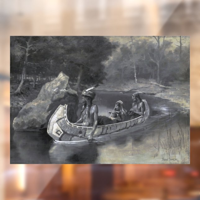 Lied von Hiawatha: Indischer Krieger & Lover Fensteraufkleber (Blatt 2)