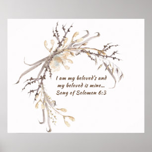 Lied von Solomon 6:3 Ich bin mein geliebtes... Poster