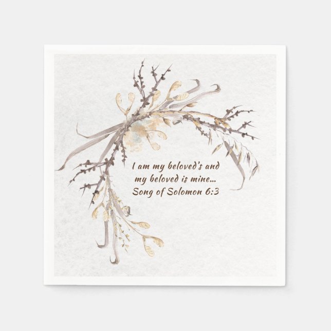 Lied von Solomon 6:3 Ich bin mein geliebtes... Serviette (Vorderseite)