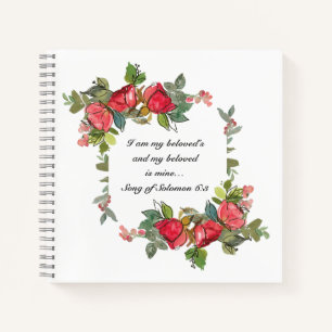 Lied von Solomon 6:3 Ich bin meine geliebten Rote  Notizbuch